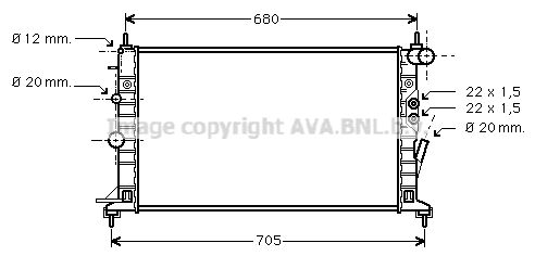 AVA QUALITY COOLING Радиатор, охлаждение двигателя OLA2359